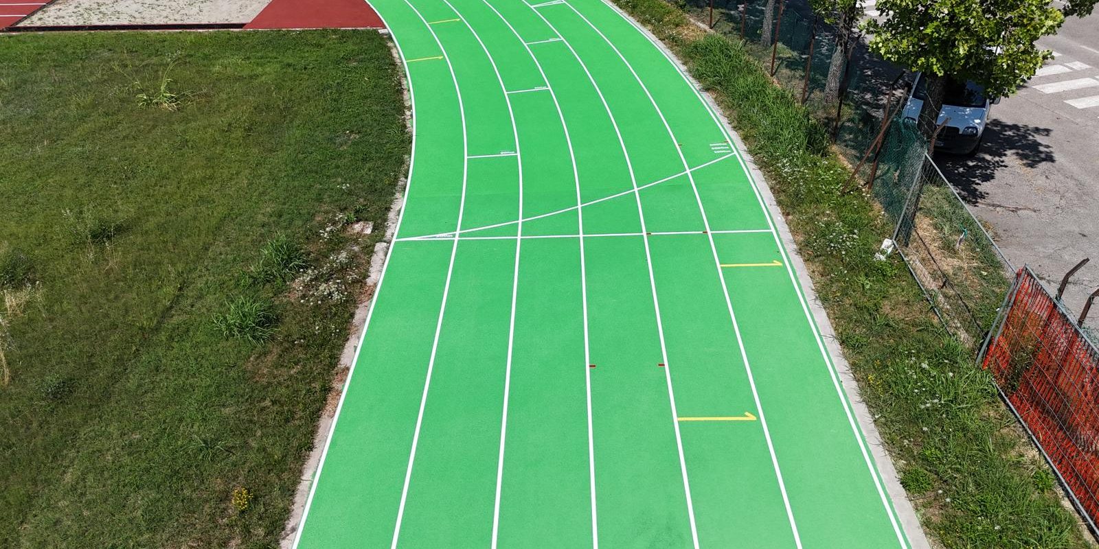 athletic track sport lines