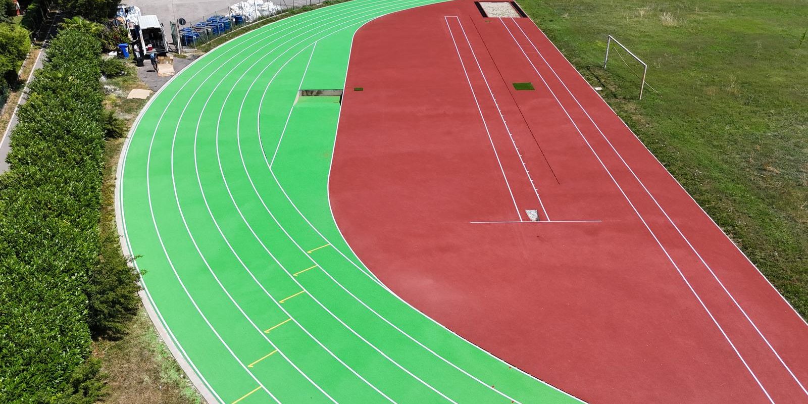athletic track sport lines